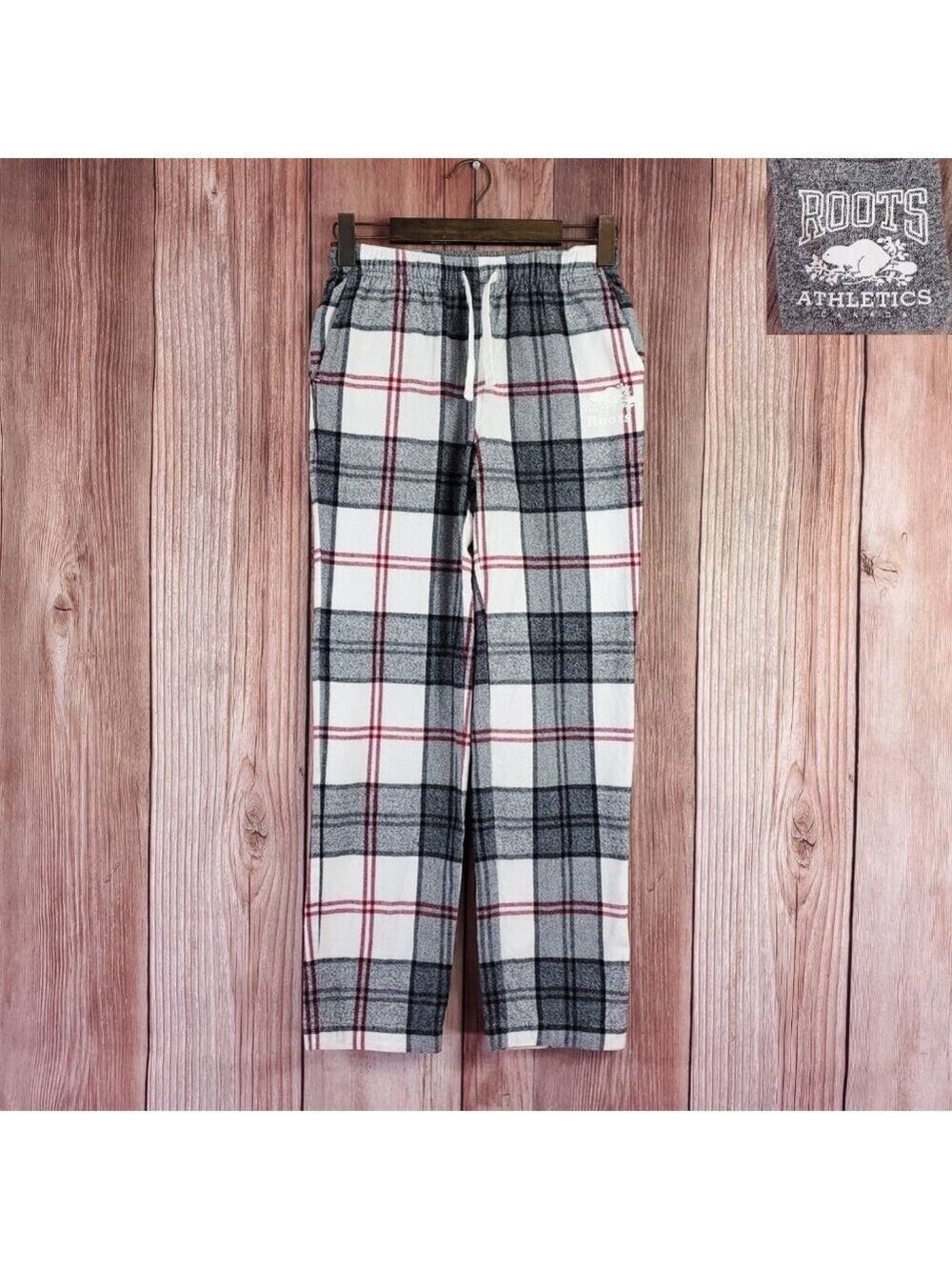 Roots Canada Womens Size XXS Flannel Pajama Lounge Pants Plaid Cotton
